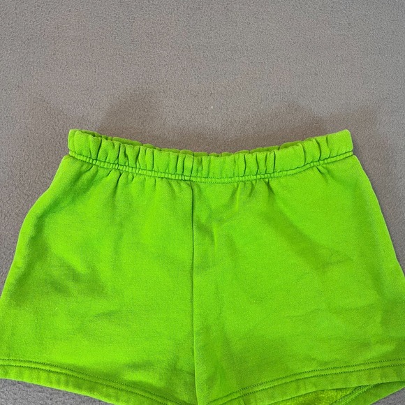 TNA COZY Womens Sz XS Fleece Shorts Green Logo‎ Embroidered Lounge Grinch Casual - Picture 3 of 10